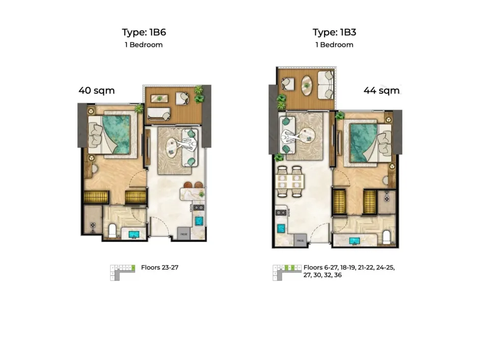 1-Bedroom Condo at The Riviera Palm Beach Wongamat, Pattaya
