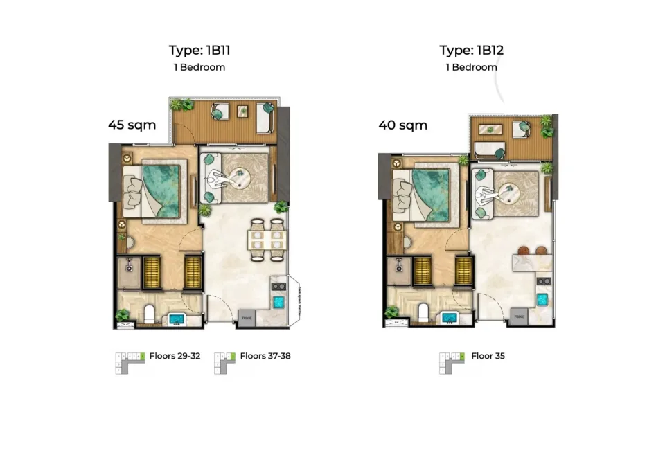 1-Bedroom Condo at The Riviera Palm Beach Wongamat, Pattaya