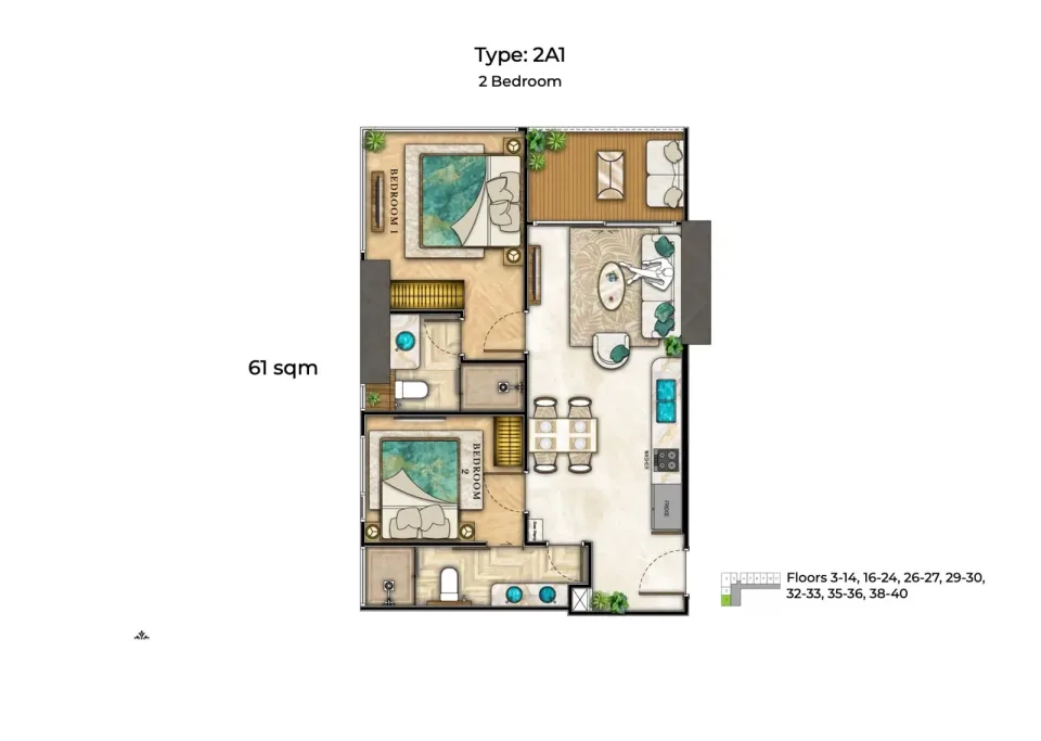 2-Bedroom Condo