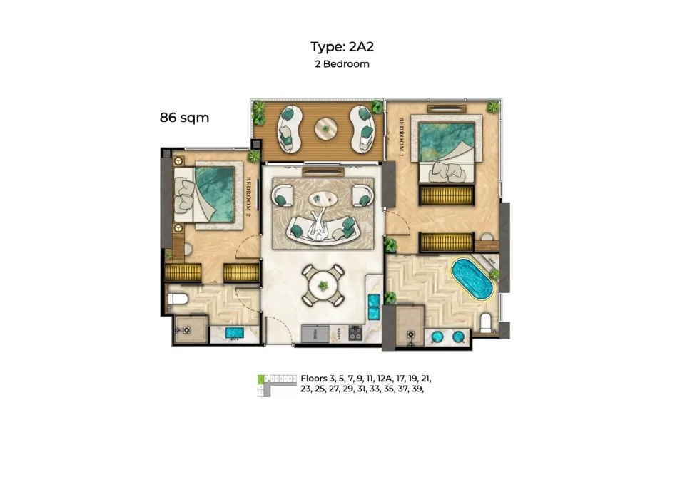 2-Bedroom Condo