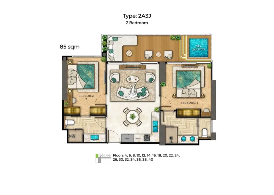 2-Bedroom Condo