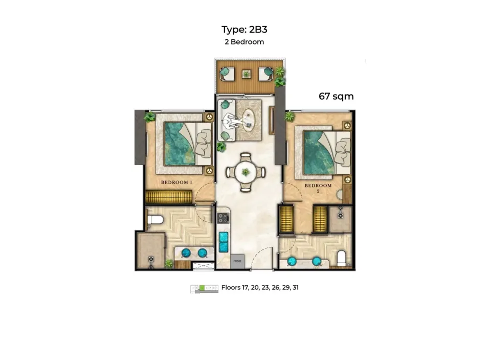 2-Bedroom Condo