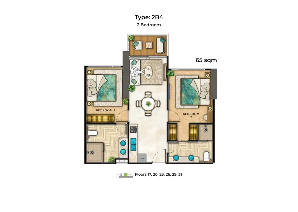 2-Bedroom Condo