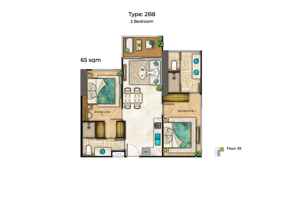 2-Bedroom Condo
