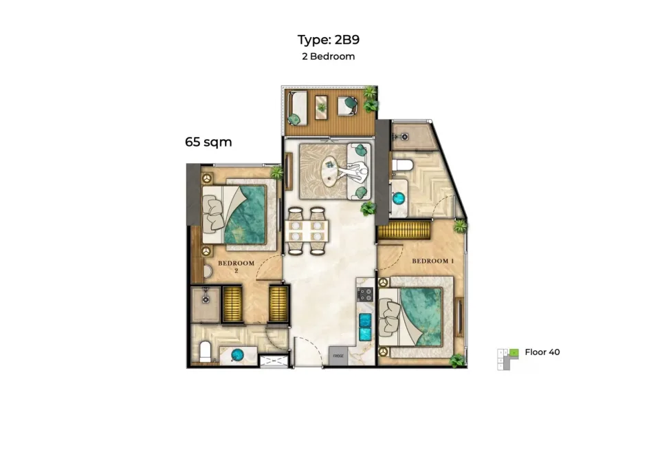 2-Bedroom Condo