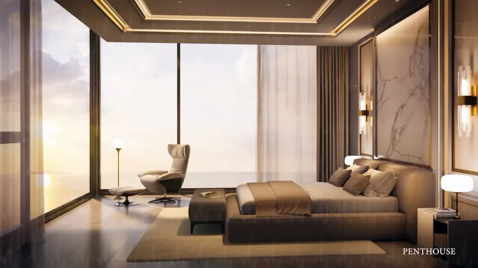 3-Bedroom Condo with Terrace at The Riviera Palm Beach Wongamat, Pattaya