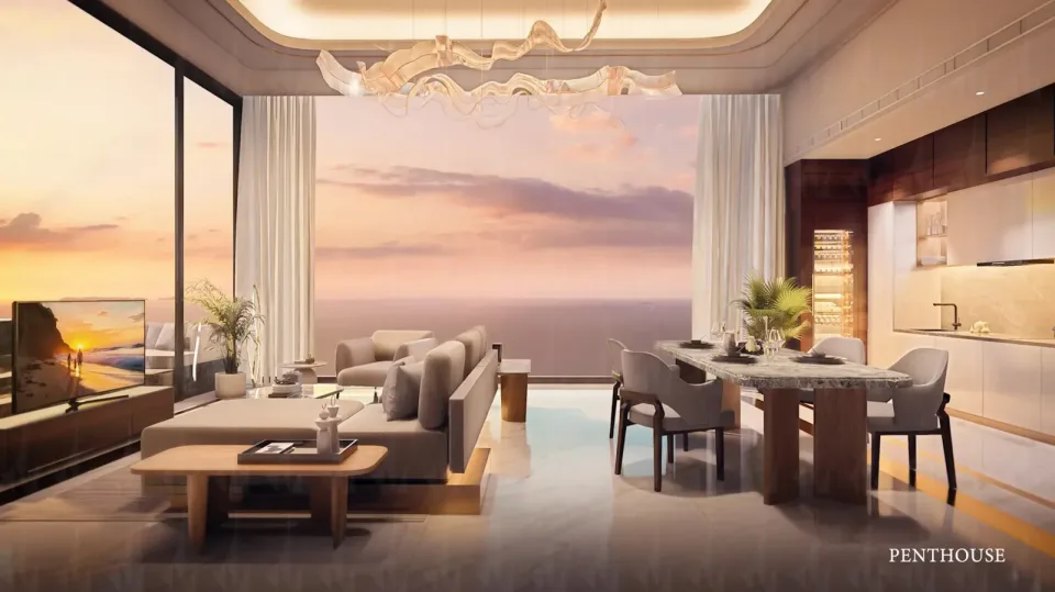 3-Bedroom Condo with Terrace at The Riviera Palm Beach Wongamat, Pattaya