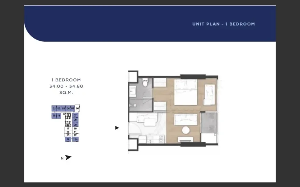 1-Bedroom Condo with Sea View at Once Pattaya, Pattaya