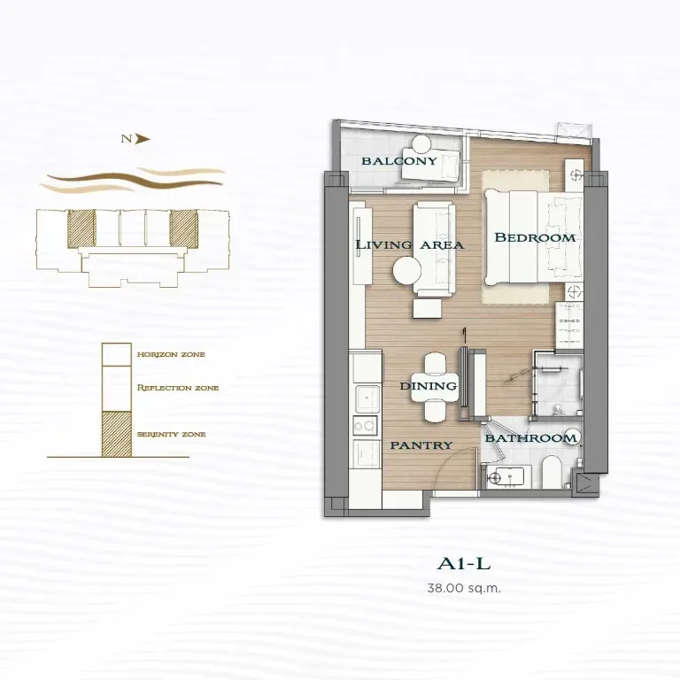 1-Bedroom Condo with Sea View at Arom Wongamat Pattaya, Pattaya