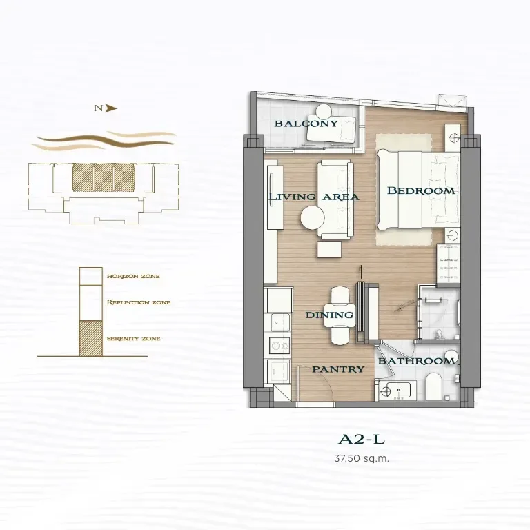 1-Bedroom Condo with Sea View at Arom Wongamat Pattaya, Pattaya