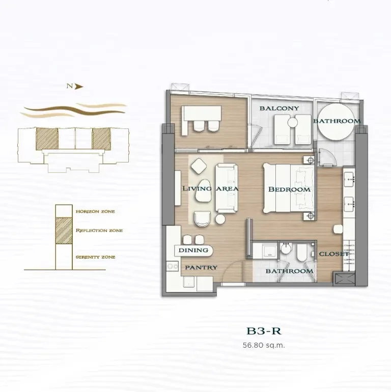 1-Bedroom Condo with Sea View at Arom Wongamat Pattaya, Pattaya
