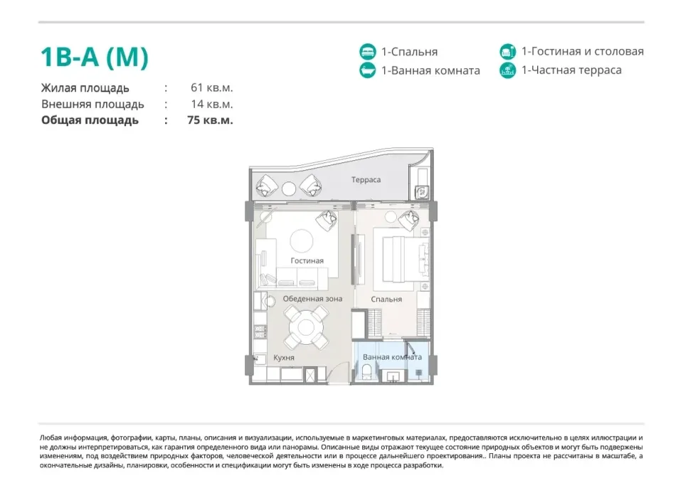 1-Bedroom Condo with Terrace at Bellaguna Lake Residences Lotus in Phuket, Phuket