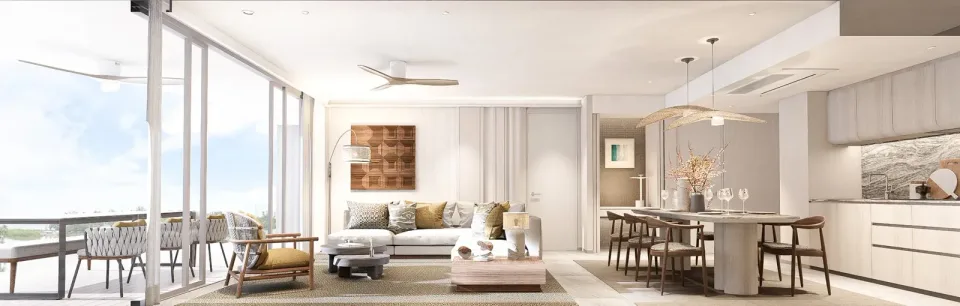 Квартира с 2 спальнями и террасой в Bellaguna Lake Residences Lotus на Пхукете, Пхукет