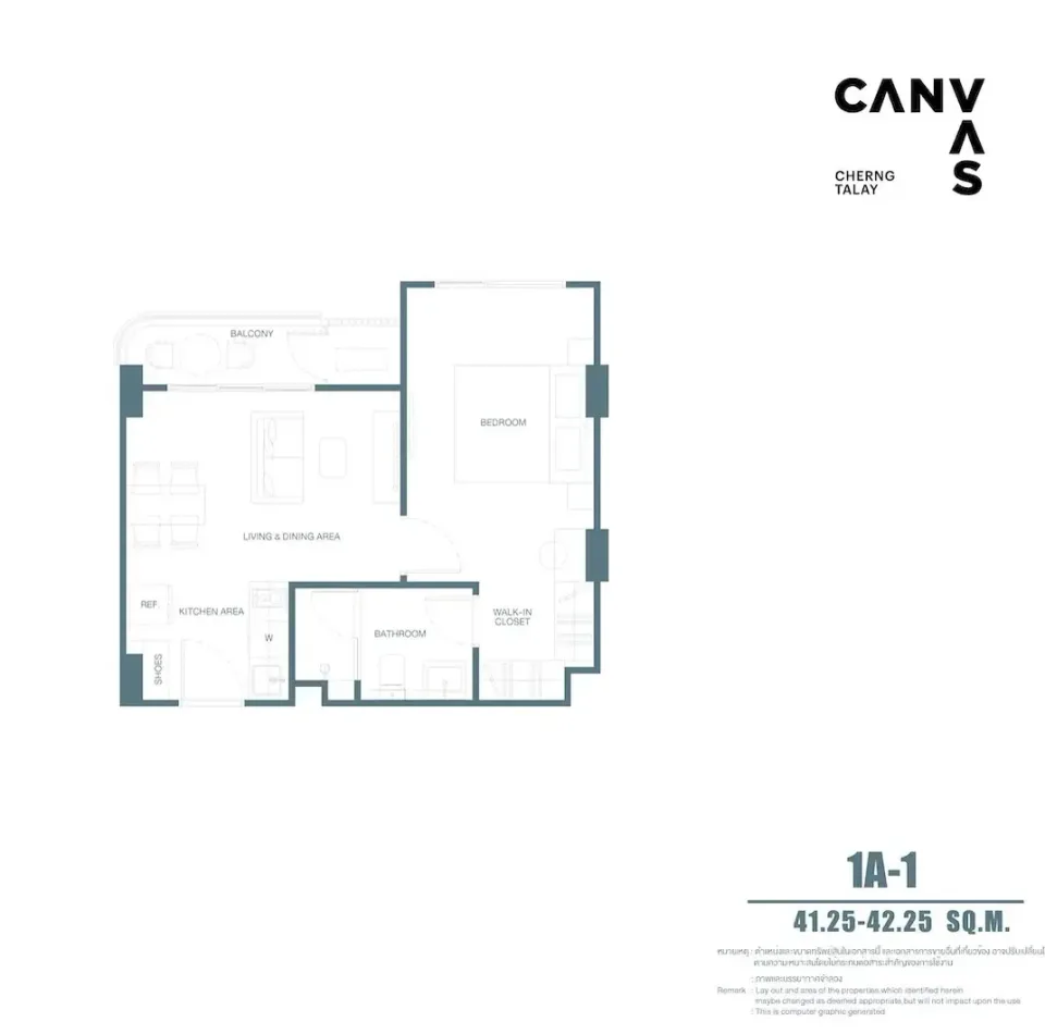 1-Bedroom Condo at Canvas Cherngtalay by Sansiri in Phuket, Phuket