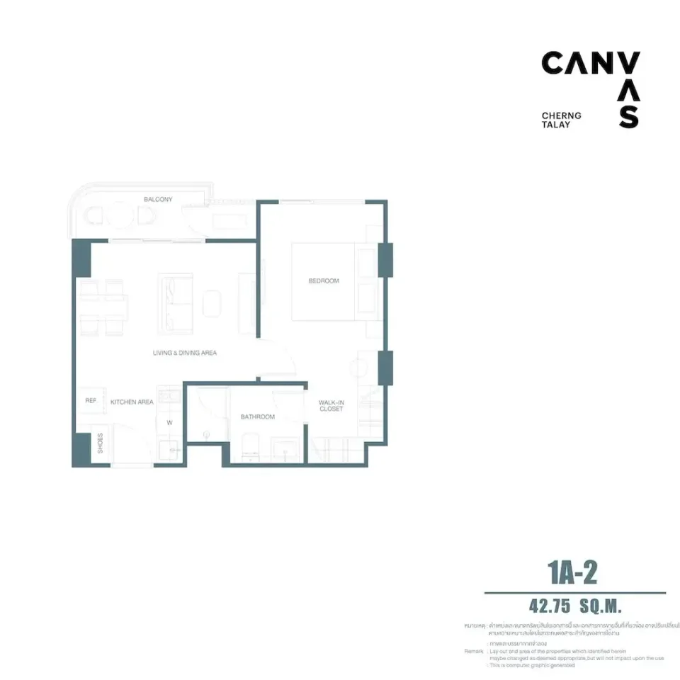 1-Bedroom Condo at Canvas Cherngtalay by Sansiri in Phuket, Phuket