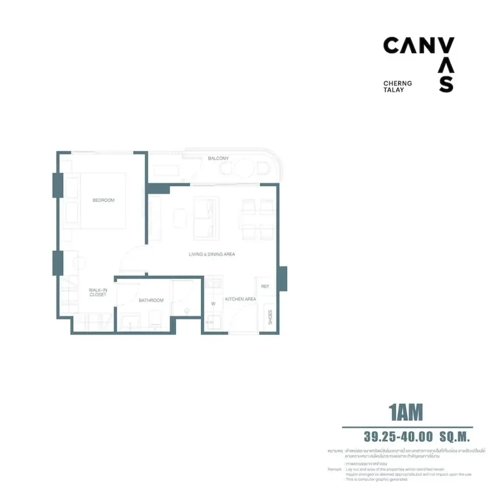Квартира с 1 спальней в Canvas Cherngtalay от Sansiri на Пхукете, Пхукет