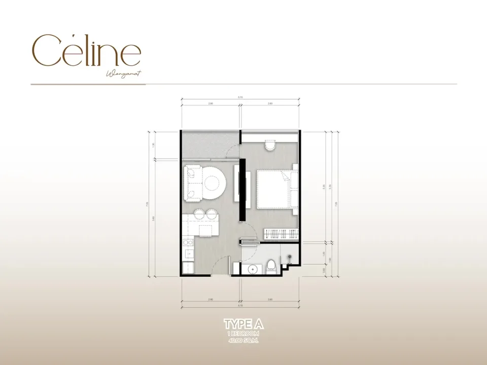 1-Bedroom Condo at Celine Wongamat Pattaya, Pattaya