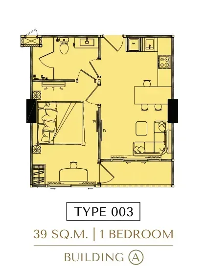 1-Bedroom Condo at Love It Wongamat Beach Pattaya, Pattaya