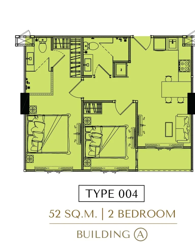 2-Bedroom Condo at Love It Wongamat Beach Pattaya, Pattaya