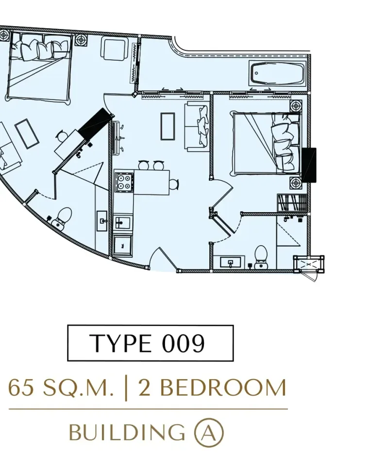 2-Bedroom Condo at Love It Wongamat Beach Pattaya, Pattaya