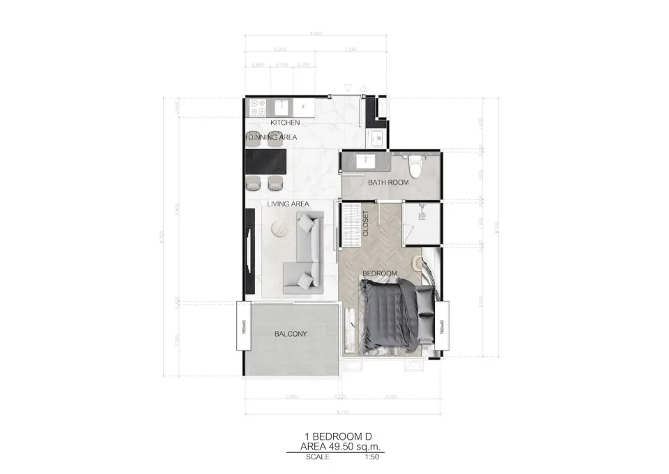 1-Bedroom Condo with Sea View at Sea Spire Jomtien Beachfront Condos in Pattaya, Pattaya