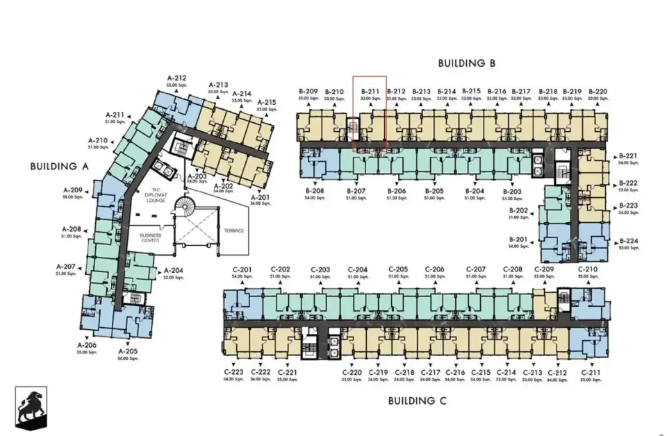 1-Bedroom Condo with City View at Embassy Pattaya, Pattaya