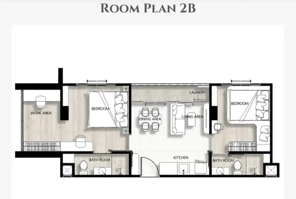 Квартира с 2 спальнями и видом на горы в Fantasea Condo Kamala, Камала