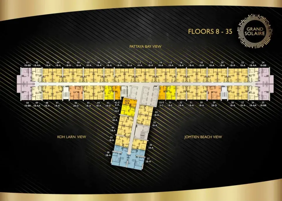 2-Bedroom Condo with Terrace at Grand Solaire Pattaya, Pattaya