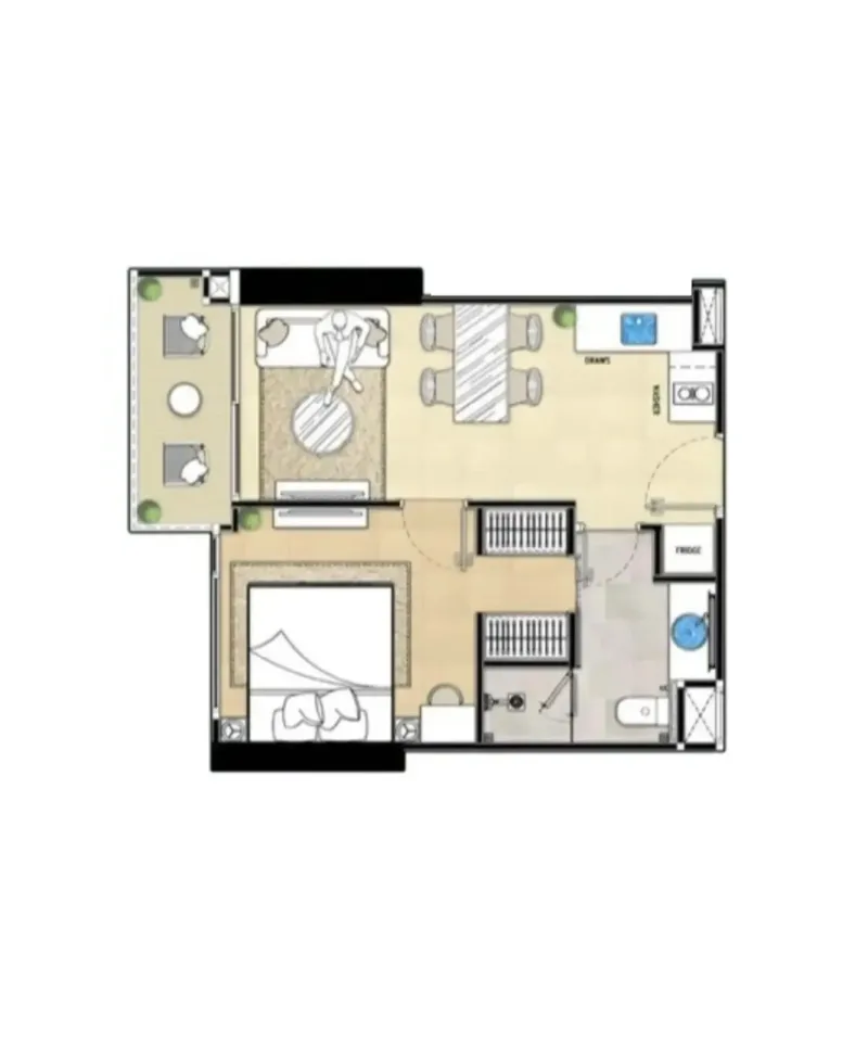 1-Bedroom Condo with City View at The Riviera Malibu Condos on Pratumnak, Pattaya, Pattaya