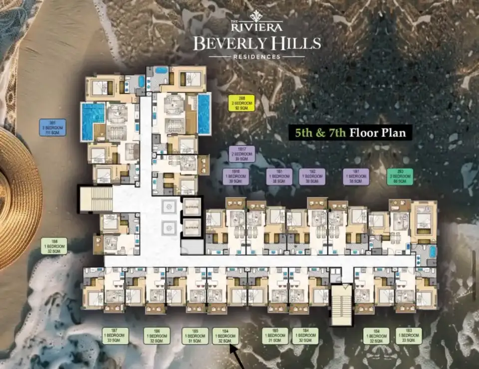 Квартира с 1 спальней в The Riviera Beverly Hills Residences, Джомтьен
