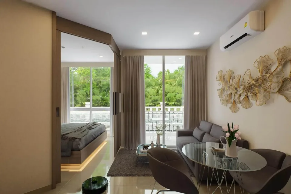 1-Bedroom Condo with Pool View at Harmonia City Garden Pattaya, Pattaya
