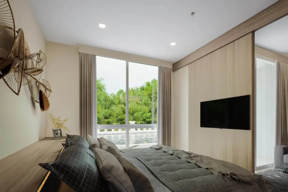 1-Bedroom Condo with Pool View at Harmonia City Garden Pattaya, Pattaya