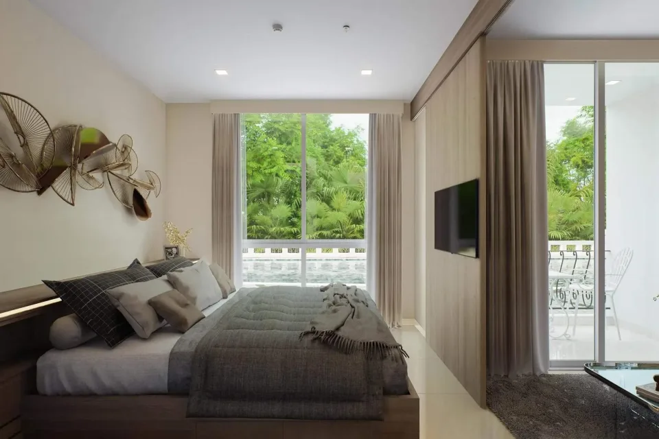 Квартира с 1 спальней и видом на бассейн в Harmonia City Garden, Паттайя