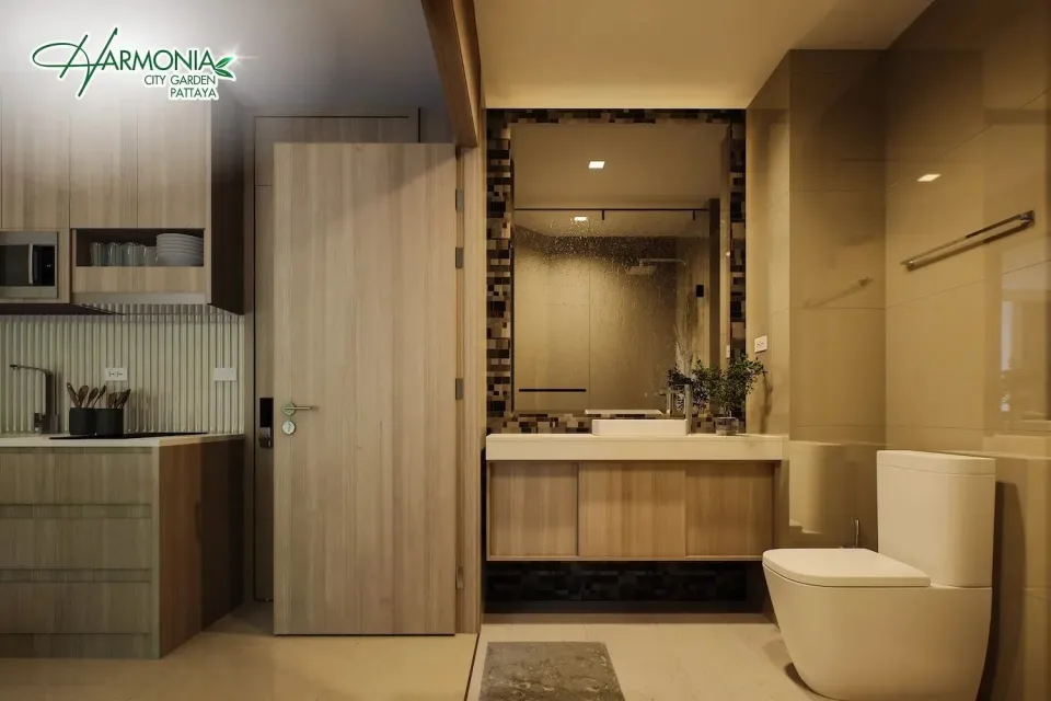 1-Bedroom Condo with Pool View at Harmonia City Garden Pattaya, Pattaya