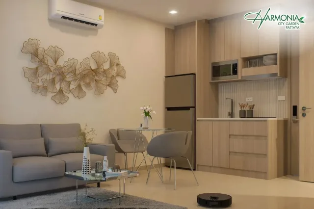 1-Bedroom Condo with Garden View at Harmonia City Garden Pattaya, Pattaya