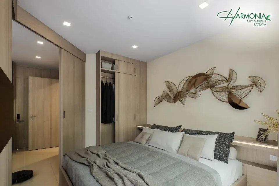 1-Bedroom Condo with Garden View at Harmonia City Garden Pattaya, Pattaya