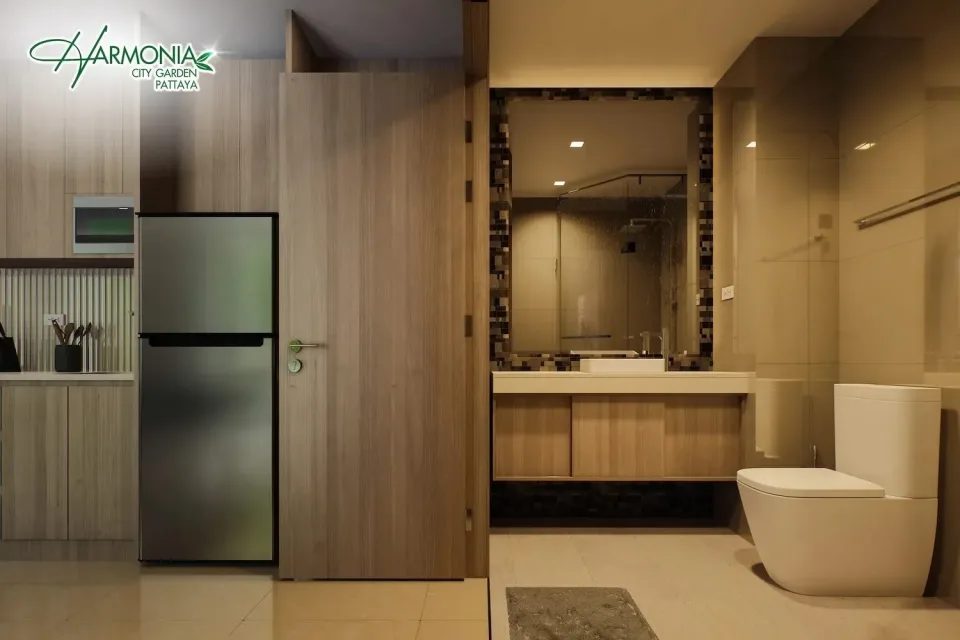 2-Bedroom Condo with Pool View at Harmonia City Garden Pattaya, Pattaya