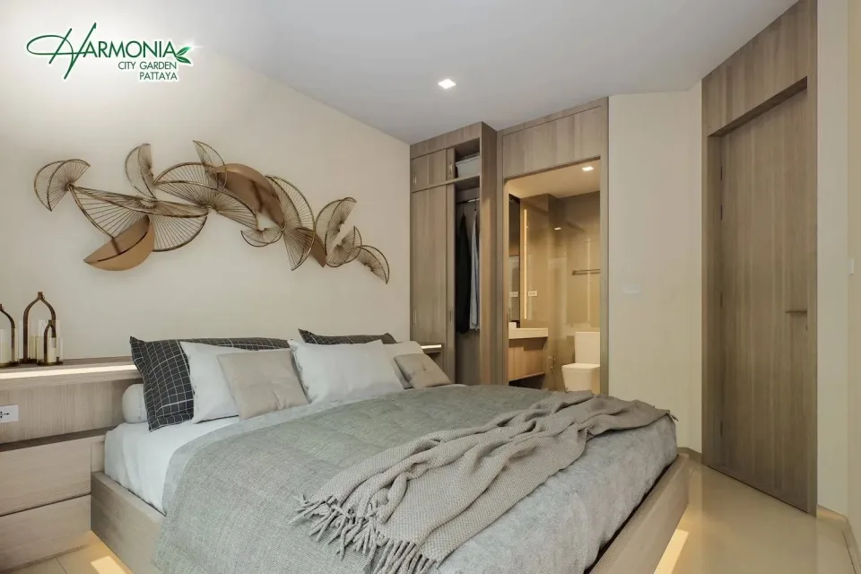 Квартира с 2 спальнями и видом на бассейн в Harmonia City Garden, Паттайя