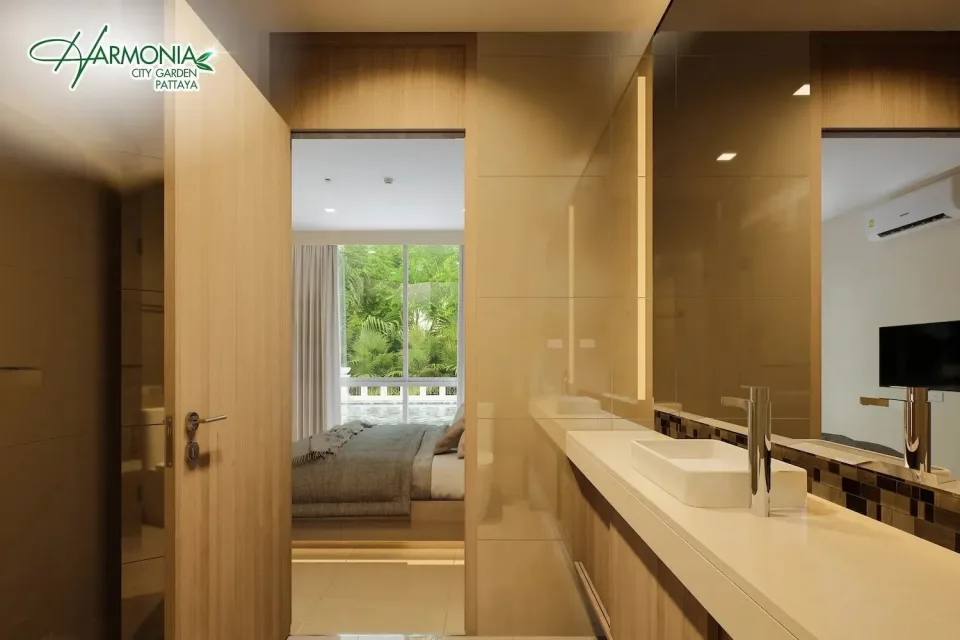 Квартира с 2 спальнями и видом на бассейн в Harmonia City Garden, Паттайя