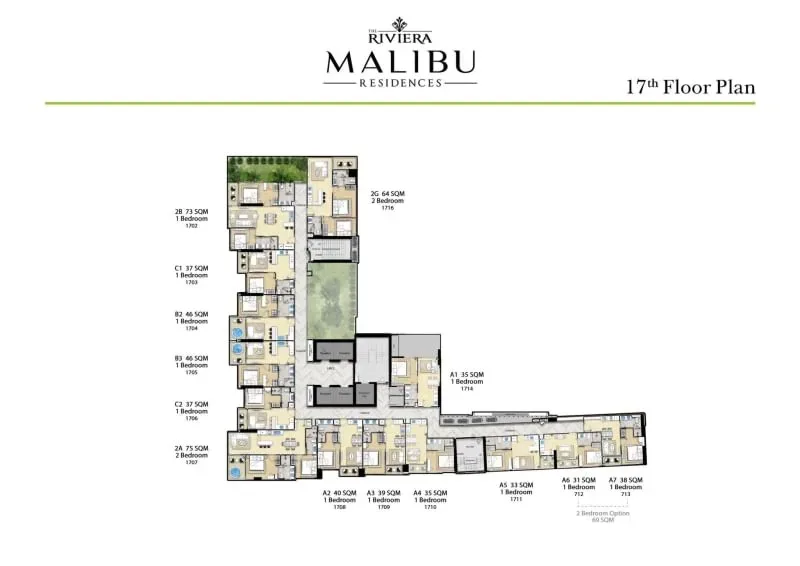Квартира с 2 спальнями в The Riviera Malibu, Паттайя