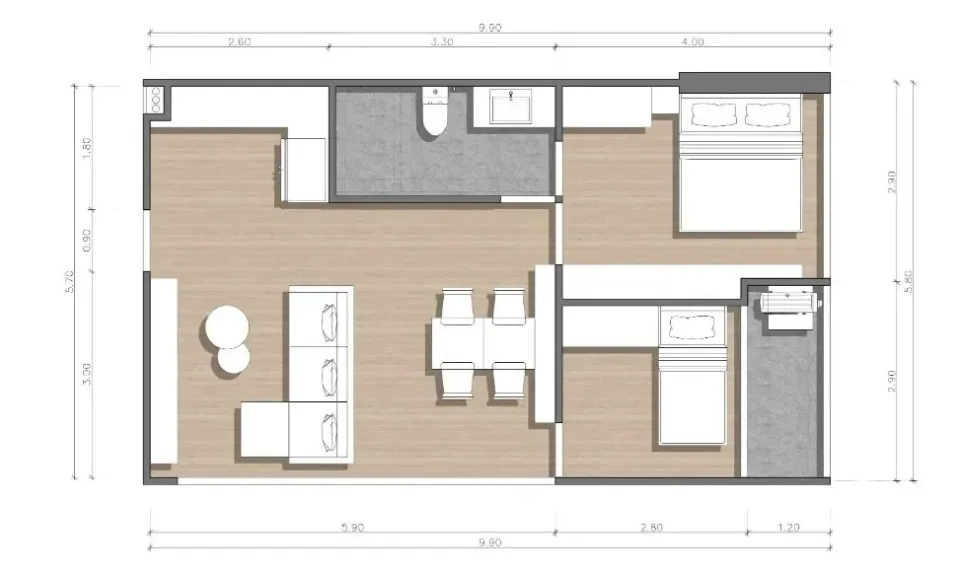 2-Bedroom Condo with Sea View at Hennessy Residence Karon Phuket, Phuket