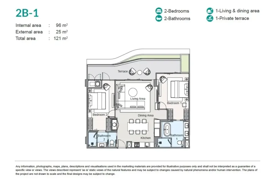 2-Bedroom Condo with Sea View at Laguna Beach Residences Bayside, Phuket