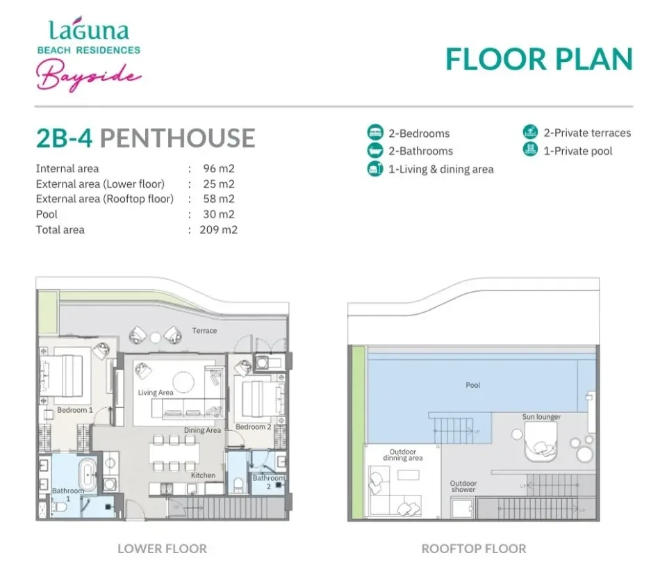 2-Bedroom Condo with Sea View at Laguna Beach Residences Bayside, Phuket