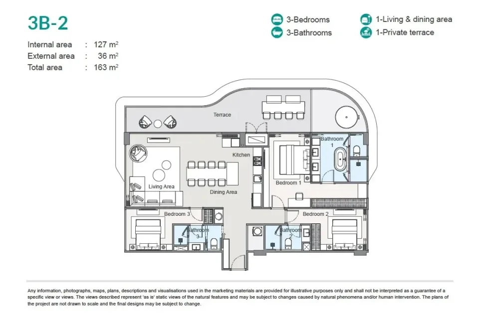 3-Bedroom Condo with Sea View at Laguna Beach Residences Bayside, Phuket