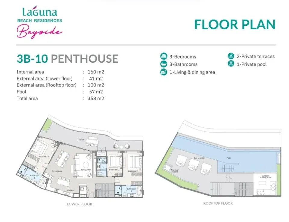 3-Bedroom Condo with Sea View at Laguna Beach Residences Bayside, Phuket