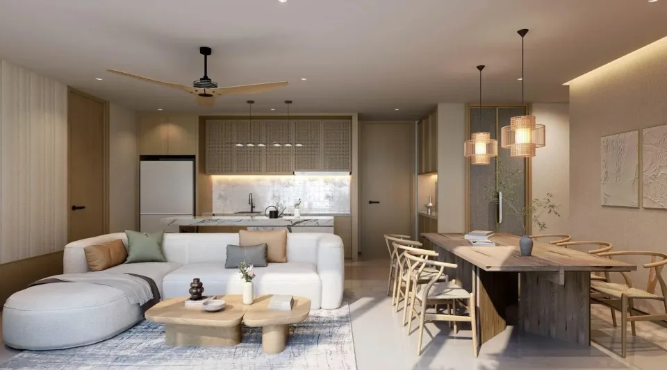 Квартира с 3 спальнями и видом на озеро в Laguna Lake Residences Aster, Пхукет