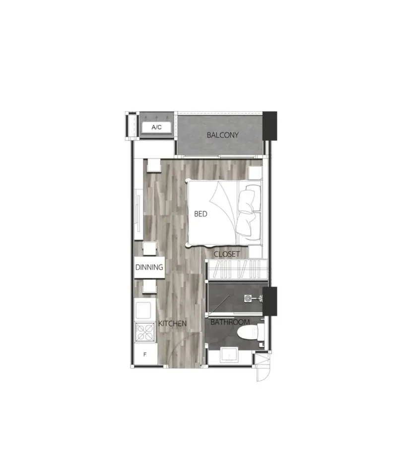 Studio with Pool View at Pristine Park 3 Pattaya, Jomtien