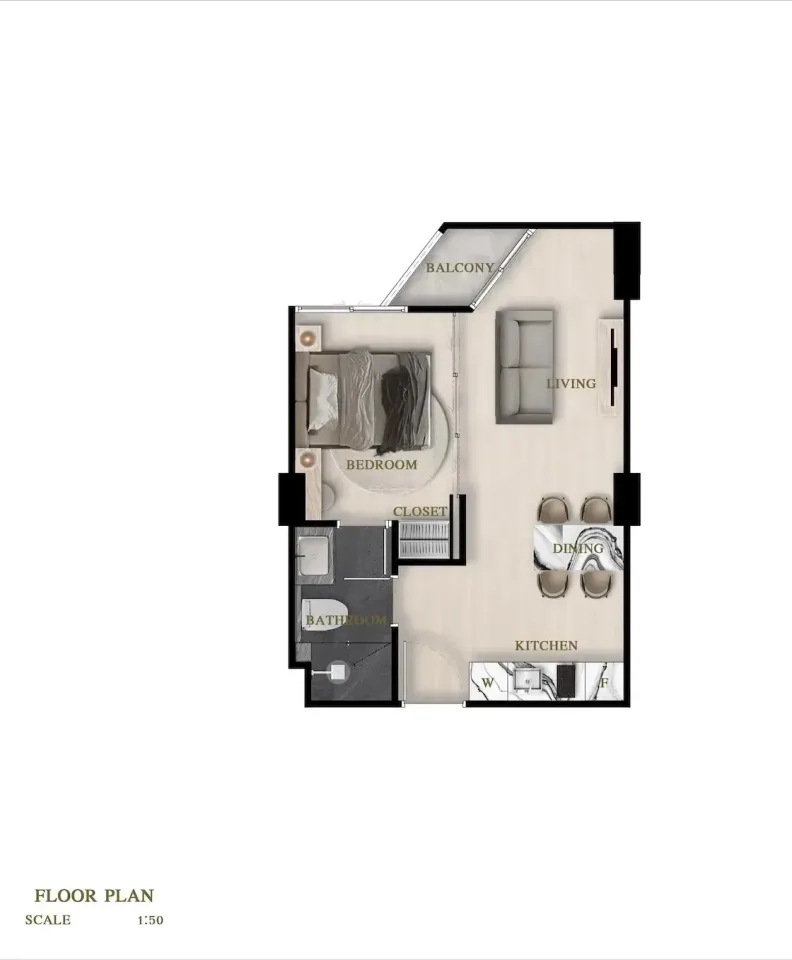 1-Bedroom Condo with Sea View at Siam Oriental Oasis, Pattaya