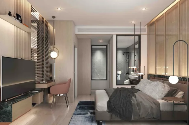 Квартира с 2 спальнями и видом на море в SKYPARK Lucean Jomtien Pattaya, Джомтьен