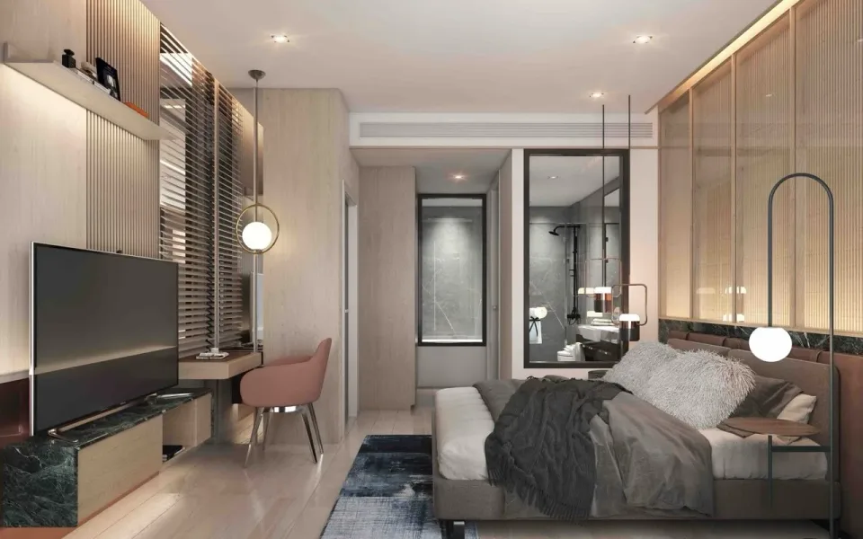 Квартира с 2 спальнями и видом на море в SKYPARK Lucean Jomtien Pattaya, Джомтьен